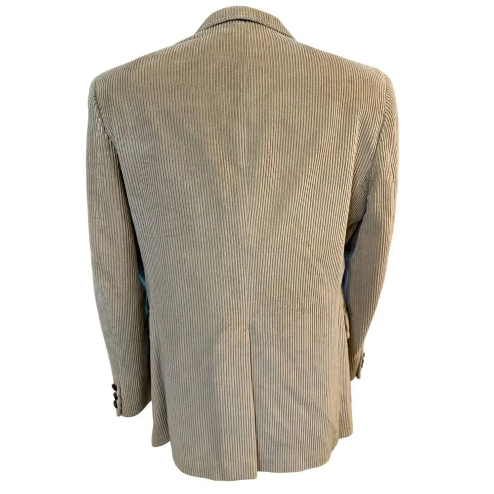 Woodmere Men’s Corduroy 2-Button Sport Coat Tan Sz. 42 Lined Substantial